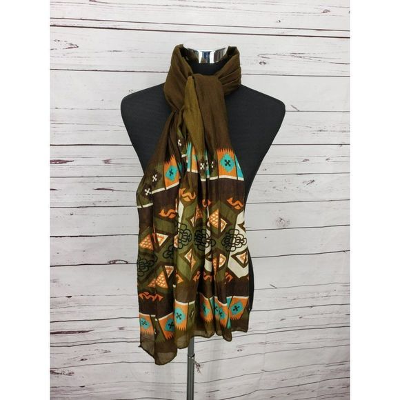 Indian Aztec Printed Wrap Scarf‎ sarong shawl - Picture 7 of 11
